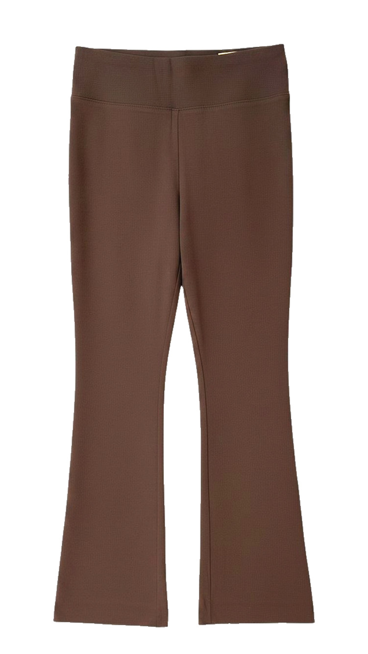 Chico's Sz 0 (S) Pull On Bootcut Pants 30"L Perfect Stretch Med Brown New Office